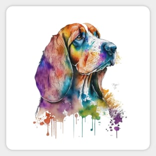 Basset Fauve de Bretagne Dog In Watercolor & Pen Sticker